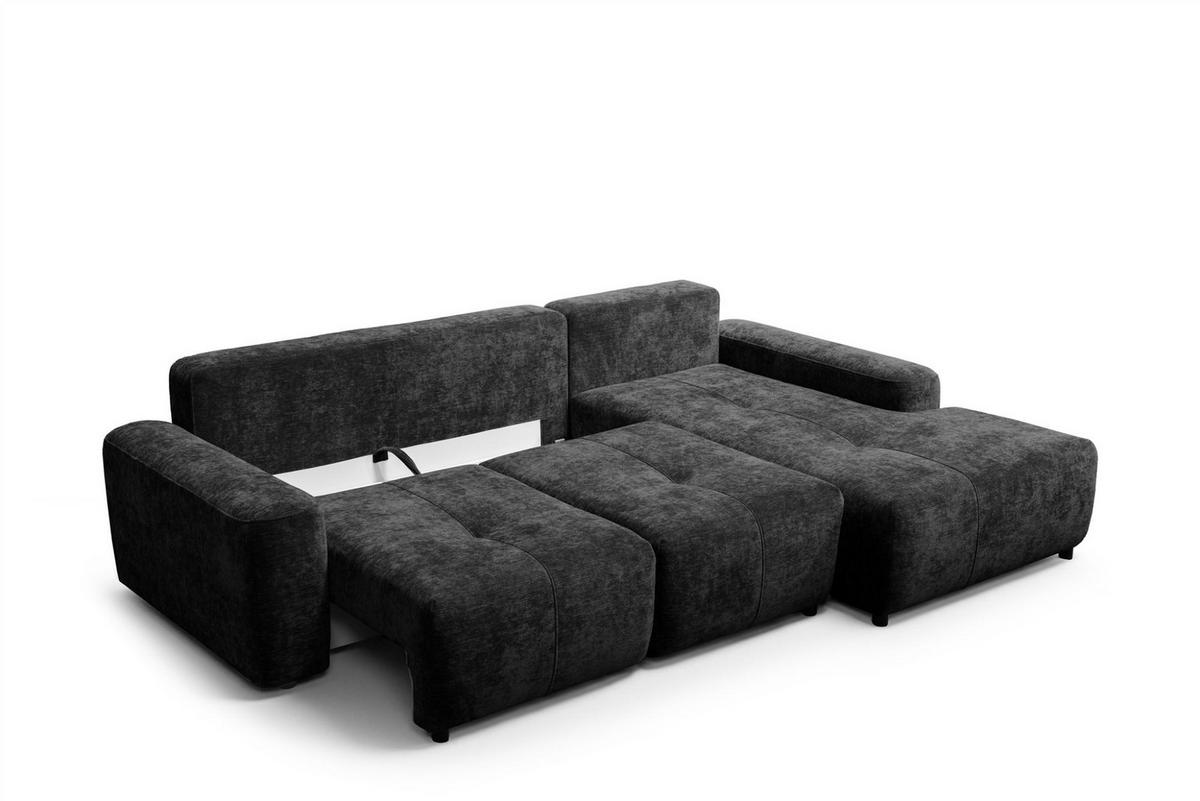 ECKSOFA Argos In Vibe - Schwarz, Holzwerkstoff/Textil (267/170cm) - Fun Möbel