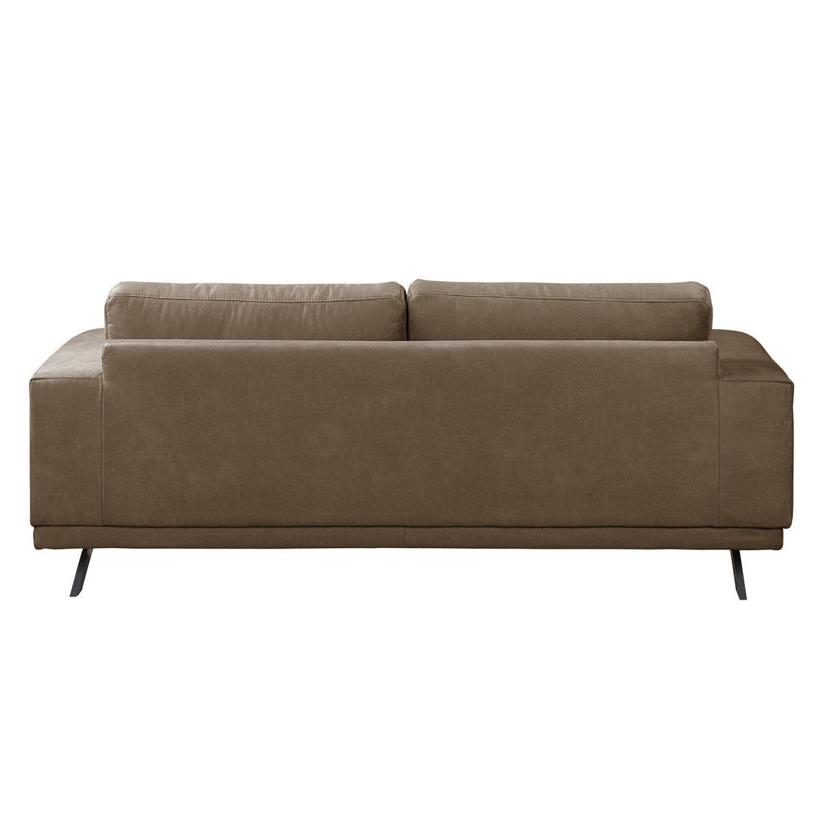 2-SITZER SOFA - Antiklederlook - Beige, Textil (196/81/89cm) - home24