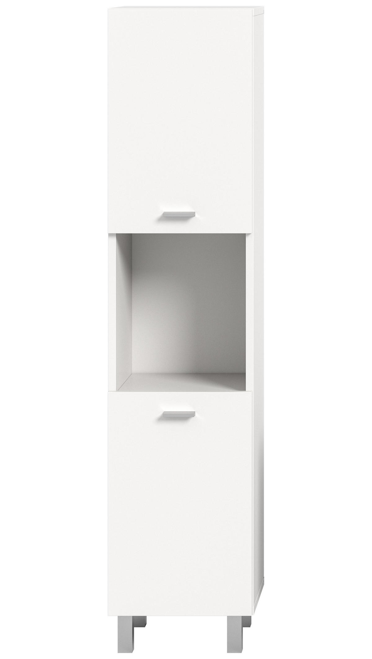 BADSCHRANK Boston/Tampa Bad in weiß Nachbildung - modernes Design - B/H/T: 30x125x29 cm - Weiß, Holzwerkstoff (30/125/29cm)