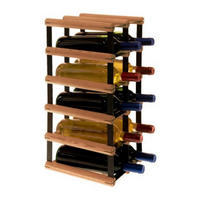 WEINREGAL Vinotega Mod Metal 52,5x22,5x24,5 cm 2x5 Flaschen Massives Kiefernholz Braun Geölt - Braun, Holz (22.5/52.5/24.5cm) - PROREGAL