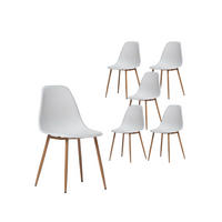 GARTENSTUHL Nina Weiß 45 cm x 80 cm 6er-Set - Weiß, Kunststoff (45/80/53cm) - Klast Home