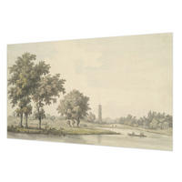 FOTOTAPETE 416x254 cm - Ein ruhiger Park - Grau, Textil (416/254cm) - Wallfluent