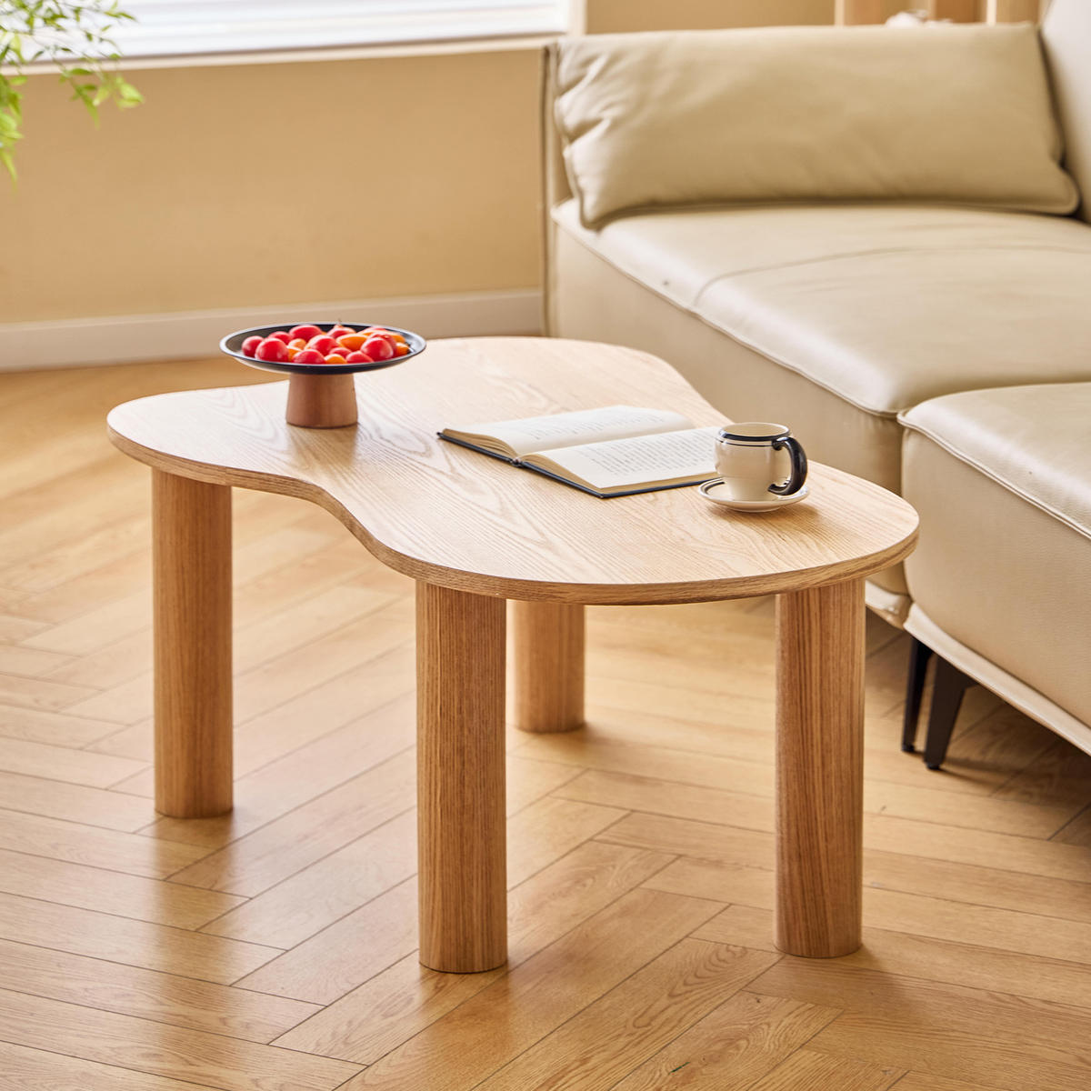 COUCHTISCH Rund Braun 103 x 60 x 40.5 cm - Braun, Holz (60/103/40.5cm) - Nordlys