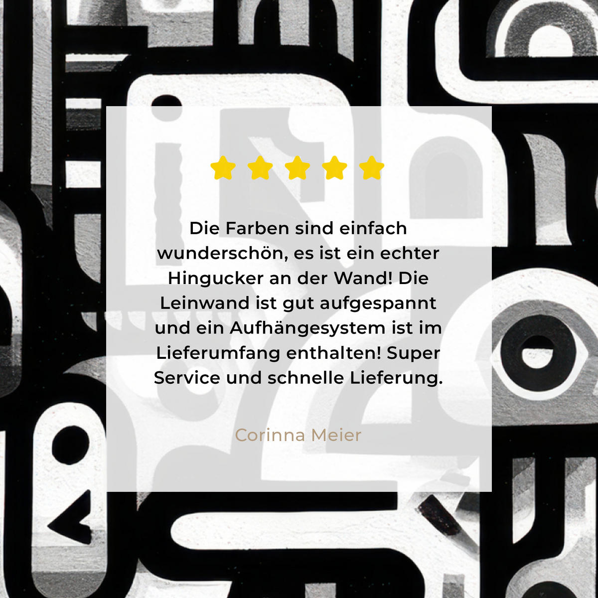 LEINWANDBILD Symbole - Abstrakt - Grafik - Schwarz Wandbild Wohnzimmer 50x50 cm - Schwarz, Textil (50/50cm) - MuchoWow