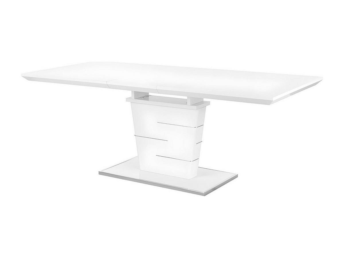 ESSTISCH ausziehbar - 6 bis 8 Personen - MDF lackiert - Weiß - AMELLE - Weiß, Holz (200/90/76cm) - Vente-Unique