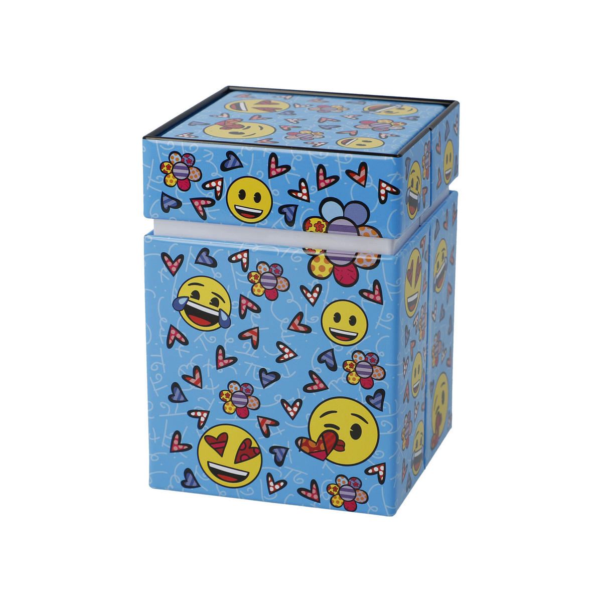 TEEDOSE emoji by BRITTO - Always Happy, Metall, Bunt, 600 ml - Multicolor, Metall (7.5/11/7.5cm) - Goebel