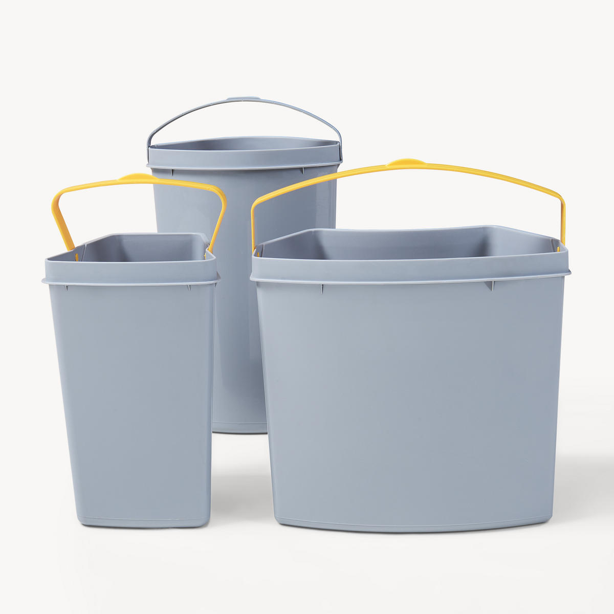 VESTAVĚNÝ KOŠ NA ODPAD Kollby - šedá, plast (45.5/50.5/45.5cm) - [en.casa]