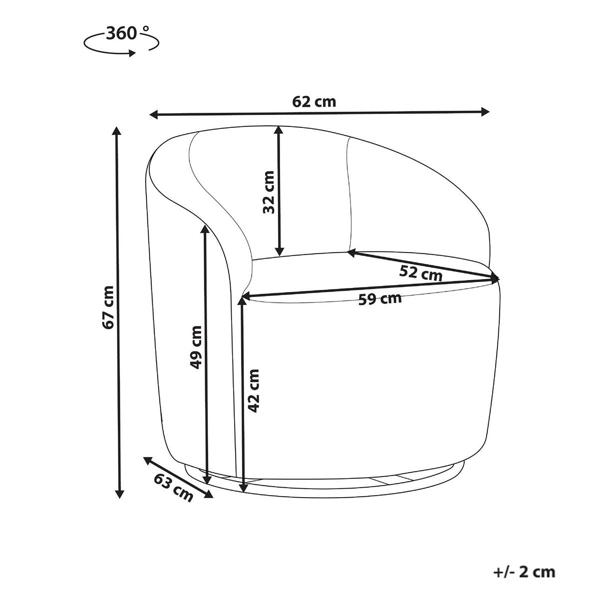 DREHSESSEL Pastellrosa Davik - Pink/Schwarz, Textil (62/67/63cm) - Beliani