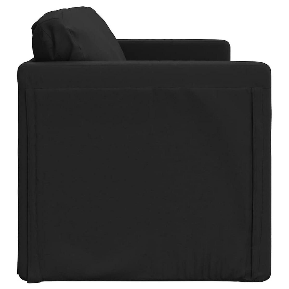 SCHLAFSOFA Taylor - Schwarz, Leder (112/60/55cm) - Nettlife