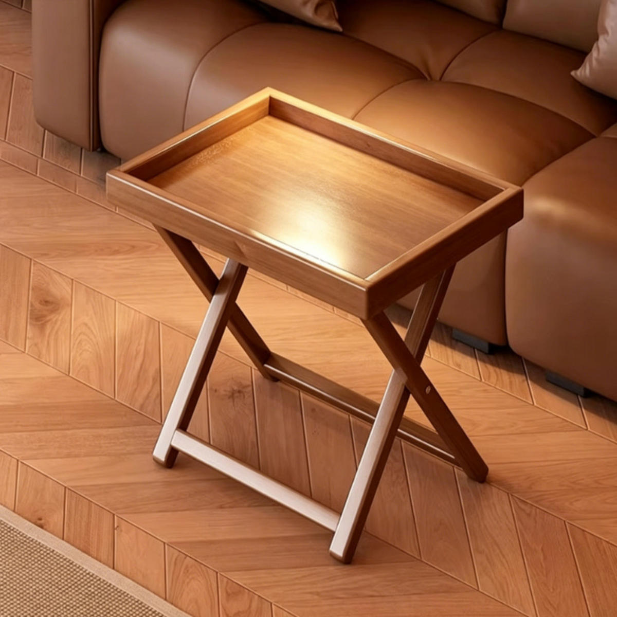 GARTENBEISTELLTISCH , Hochgebirgs-Nan-Bambus , Klappbares Modell , 45 × 33 × 44 cm - Braun, Holz (45/33/44cm) - Weltevree
