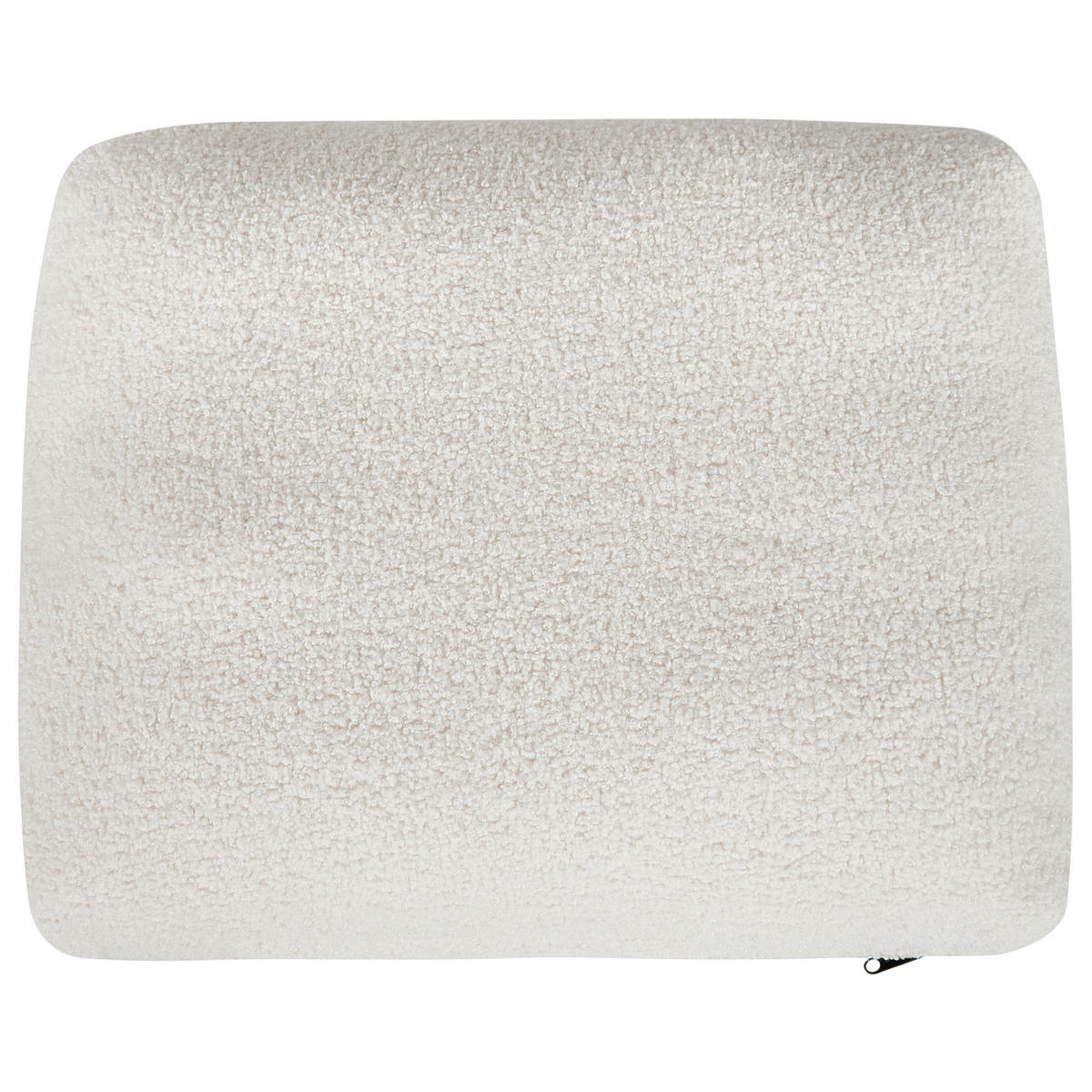 ČALOUNĚNÉ LEHÁTKO CHAISE LONGUE LEVOSTRANNÉ Bouclé Krémově bílé Artheze - bílá/černá, textil (148/70/64cm) - Beliani