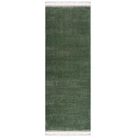 HOCHFLOR-TEPPICH Shaggy Pulpy 100 Grün 80x300 cm - Grün, Textil (80/300cm) - carpet city