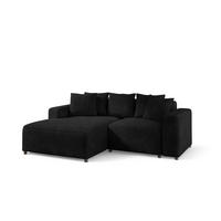ECKSOFA Megan Xs In Stoff Poso - Schwarz, Holzwerkstoff/Textil (240/165cm) - Fun Möbel