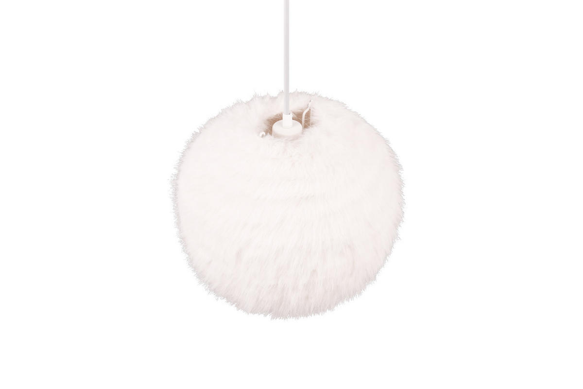 HÄNGELAMPE FURRY - Weiß - 35/35/150 cm - Weiß, Textil (35/35/150cm) - Trio Leuchten