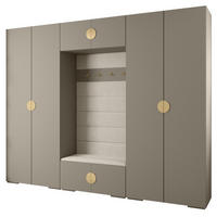 GARDEROBEN-SET 236,7/300/47 - Kaschmir/Goldfarben, Holz/Kunststoff (300/236.7/47cm) - Abiks Möbel