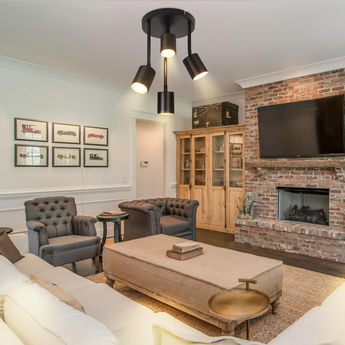 DECKENLEUCHTE Fioralyn 20/20/34 cm - Schwarz, Metall (20/20/34cm) - ZMH