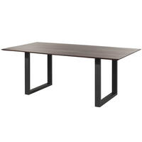 ESSTISCH Akazie 180x90 braun lackiert / U-Beine anth. matt SWISS EDGE - Anthrazit/Braun, Holz (180/90/76cm) - Massivmoebel24