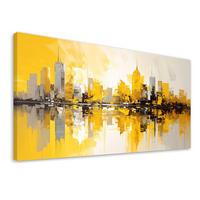 LEINWANDBILD Städte & Architektur 80x40cm - Gelb, Textil (80/40cm) - Feeby