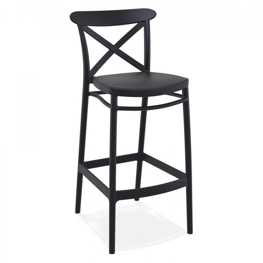 BARHOCKER Schwarz 45x106x52cm - Schwarz, Kunststoff (45/106/52cm) - AlterEgo