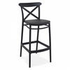 BARHOCKER Schwarz 45x106x52cm - Schwarz, Kunststoff (45/106/52cm) - AlterEgo