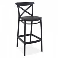 BARHOCKER Schwarz 45x106x52cm - Schwarz, Kunststoff (45/106/52cm) - AlterEgo