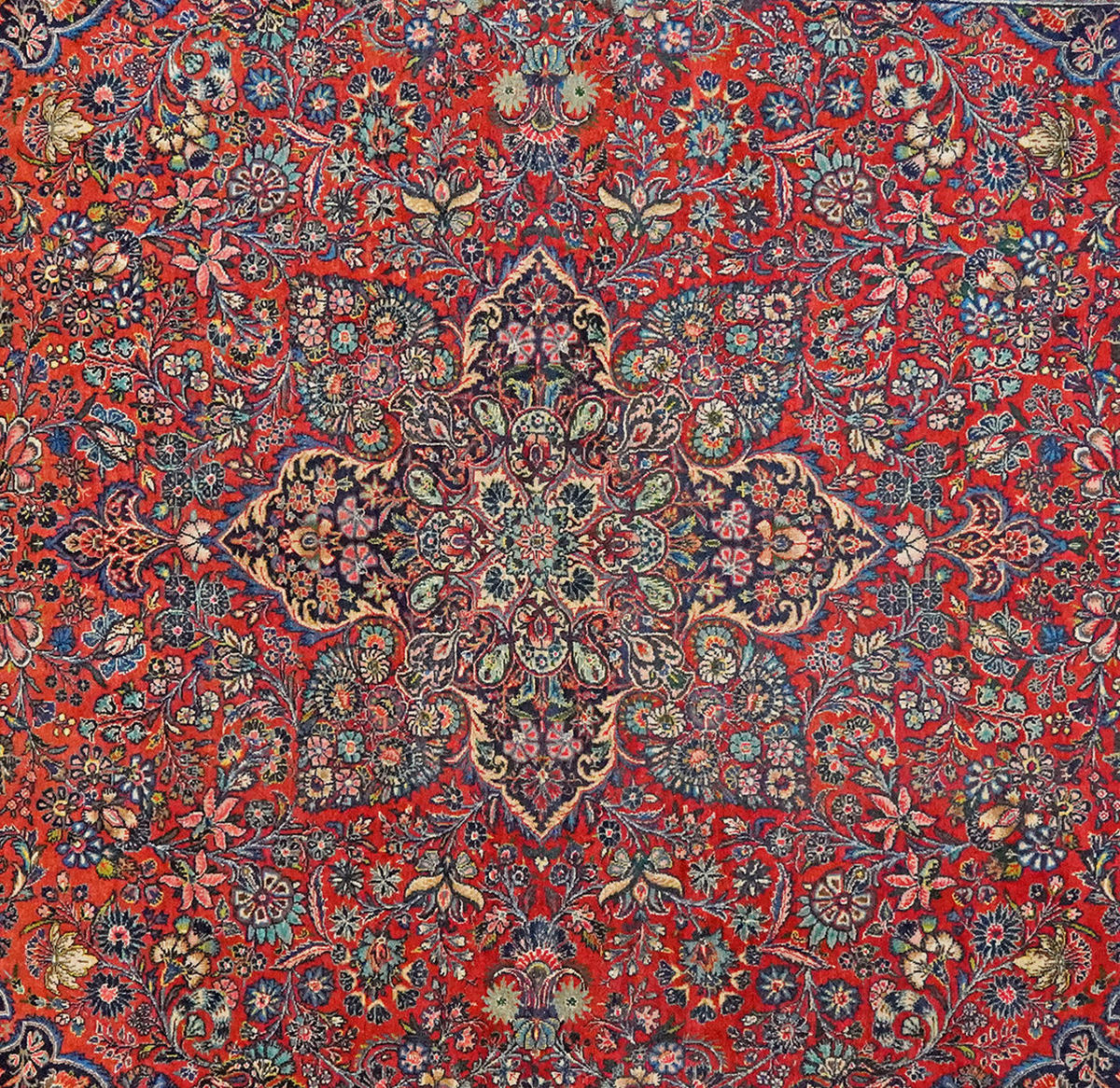 TEPPICH Ekbatan Rot 364/270 cm Schurwolle - Rot, Textil (270/364cm) - Looma