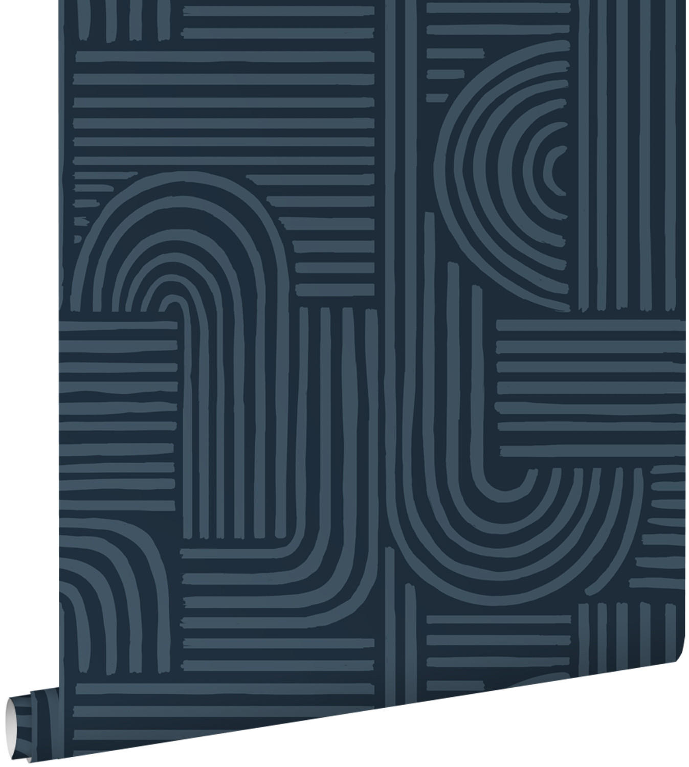 TAPETE 3D-Muster 53 cm x 10.05 m - Blau, Papier (53/1000cm) - ESTAhome