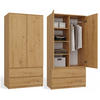 KLEIDERSCHRANK SS-90 EICHE ARTISAN - Eiche Artisan, Holzwerkstoff (90/180/50cm) - CDF