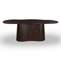 ESSTISCH mit organischer Form 220cm, braun - Dunkelbraun, Holz (220/100/77cm) - Giga Meubel