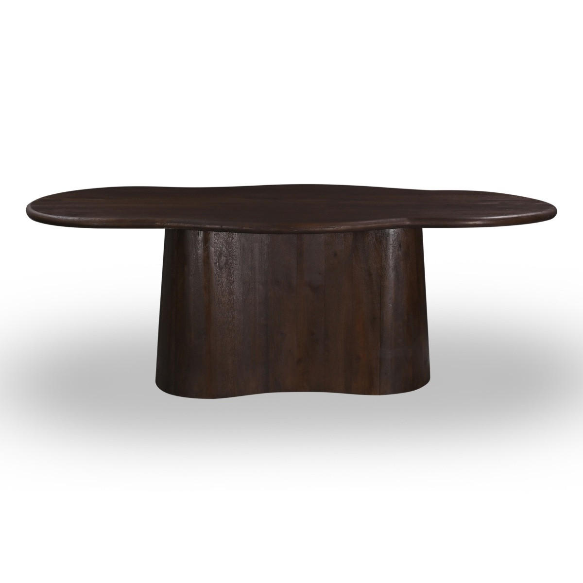 ESSTISCH mit organischer Form 220cm, braun - Dunkelbraun, Holz (220/100/77cm) - Giga Meubel