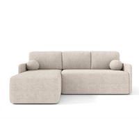 ECKSOFA Bloom Beige Bouclé - Beige, Textil (212/142cm) - Selsey