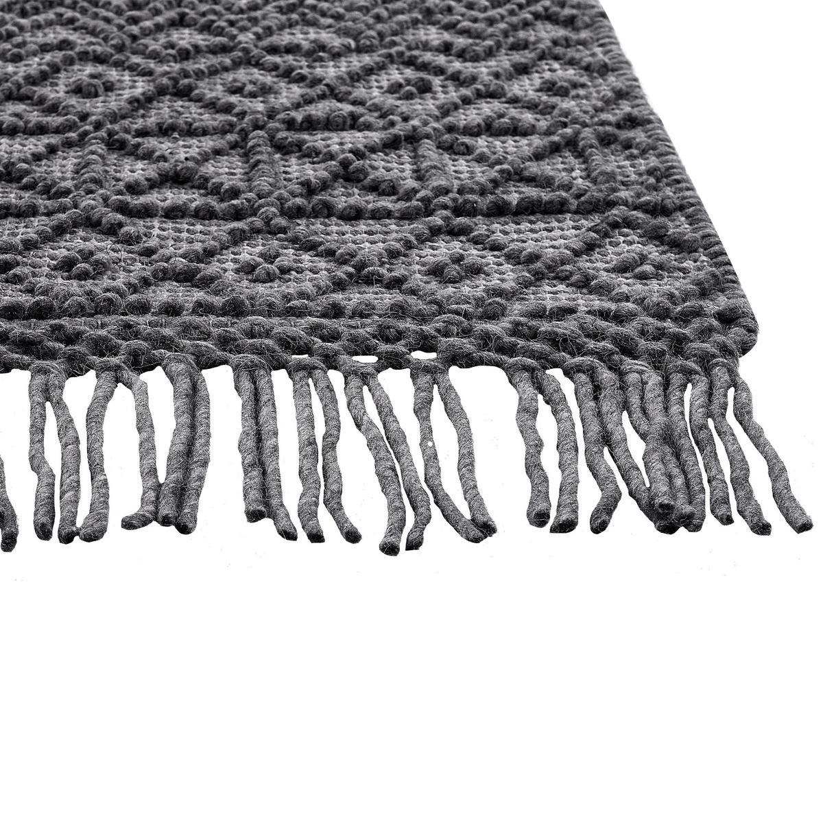 KURZFLOR-TEPPICH Alucra 230/160 cm - Schwarz, Textil (160/230cm) - Beliani