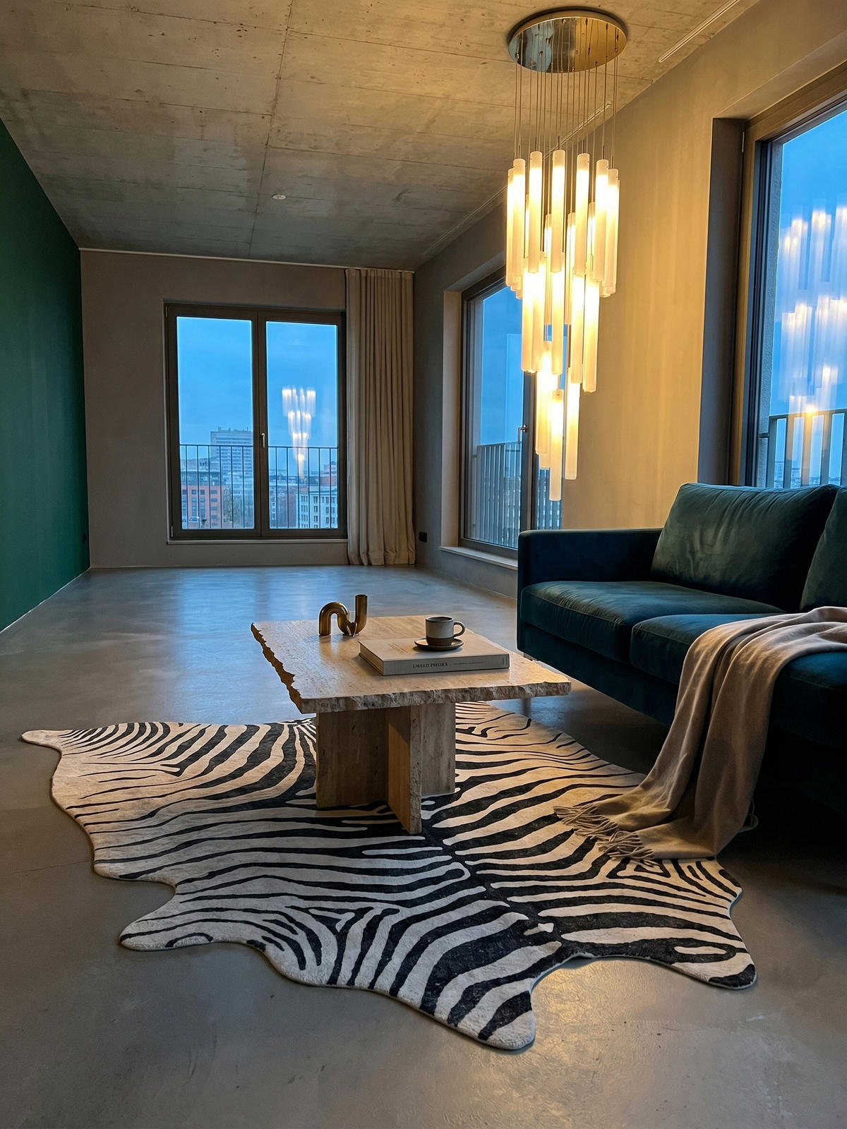TEPPICH Waschbar Tigerfell Imitat Elegant Esszimmer Strapazierfähig Schwarz 150x200 cm – GASTEIN - Schwarz, Textil (200/150cm) - KADIMA DESIGN