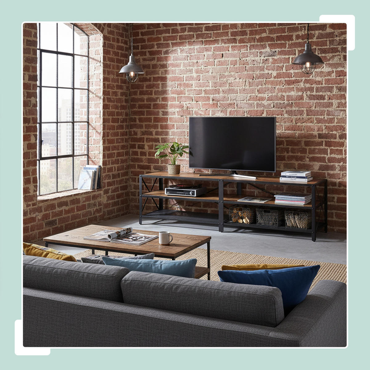 TV-LOWBOARD - Braun, Holzwerkstoff/Kunststoff (180/52/39cm) - Relaxdays