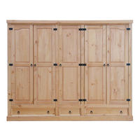 KLEIDERSCHRANK natur - Braun, Holz/Textil (244/196/57cm) - ebuy24