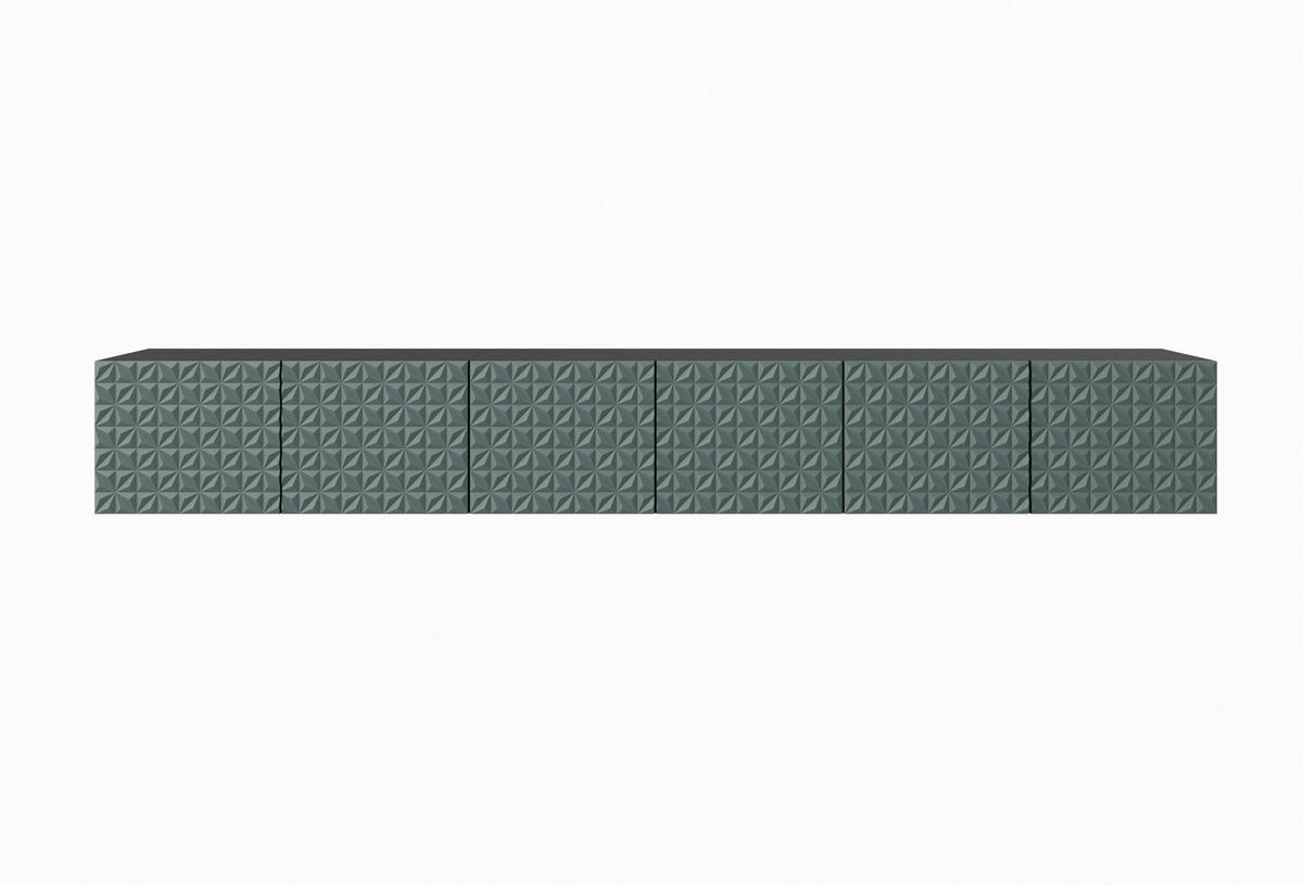 TV-SCHRANK CALI - Schwarz/Grün, Holzwerkstoff (300/41/40cm) - Meblini
