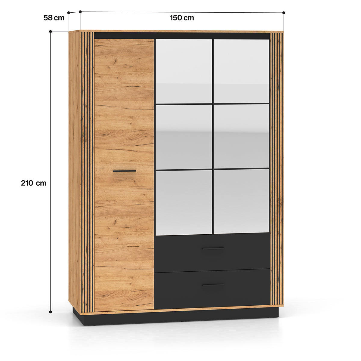 OMARA ZA OBLAČILA Solal Les - rjava, leseni material (150/210/58cm) - Petits-meubles