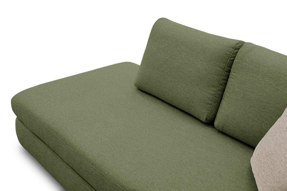 ECKSOFA OTTO 5-Sitzer, grün - Grün, Holzwerkstoff/Textil (219/279cm) - Courtois Laville