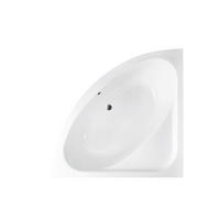 BADEWANNE Eckwanne LUKSJA 148/148 mit Schürze Ablauf Füße - Weiß, Kunststoff (148/65.5/148cm) - bad land