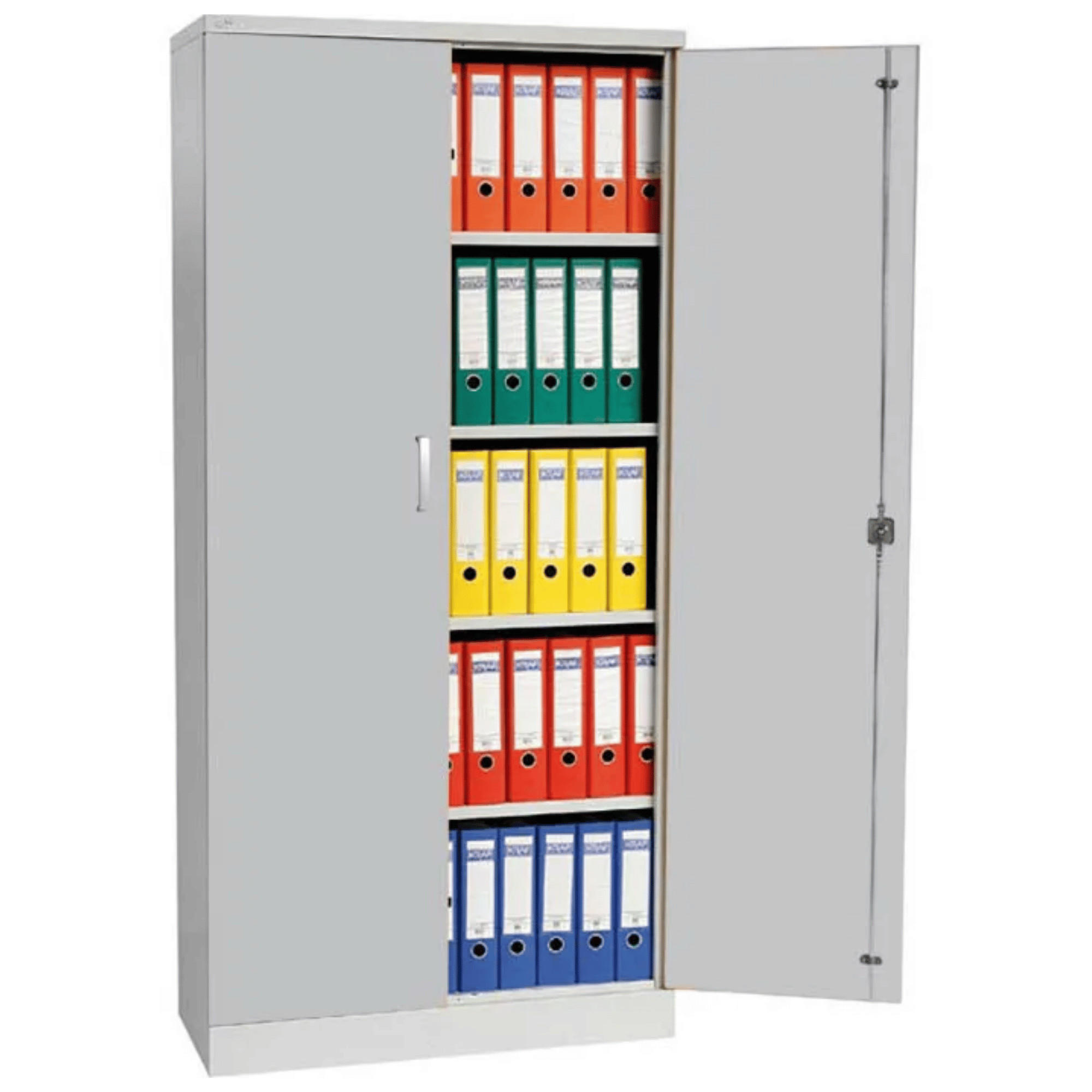 AKTENSCHRANK Beetle 4 Fachböden 195x92x42 cm Grau - Grau, Metall (92/195/42cm)
