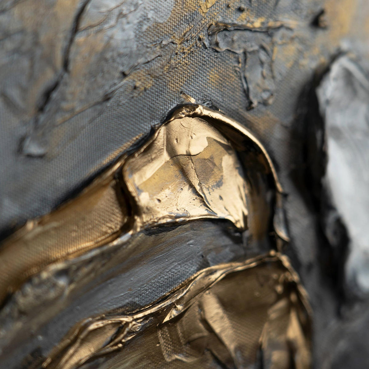 GEMÄLDE Magische Fische Schattenfugenrahmen Gold 60x40 cm - Goldfarben, Holz (60/40cm) - YS-art gallery
