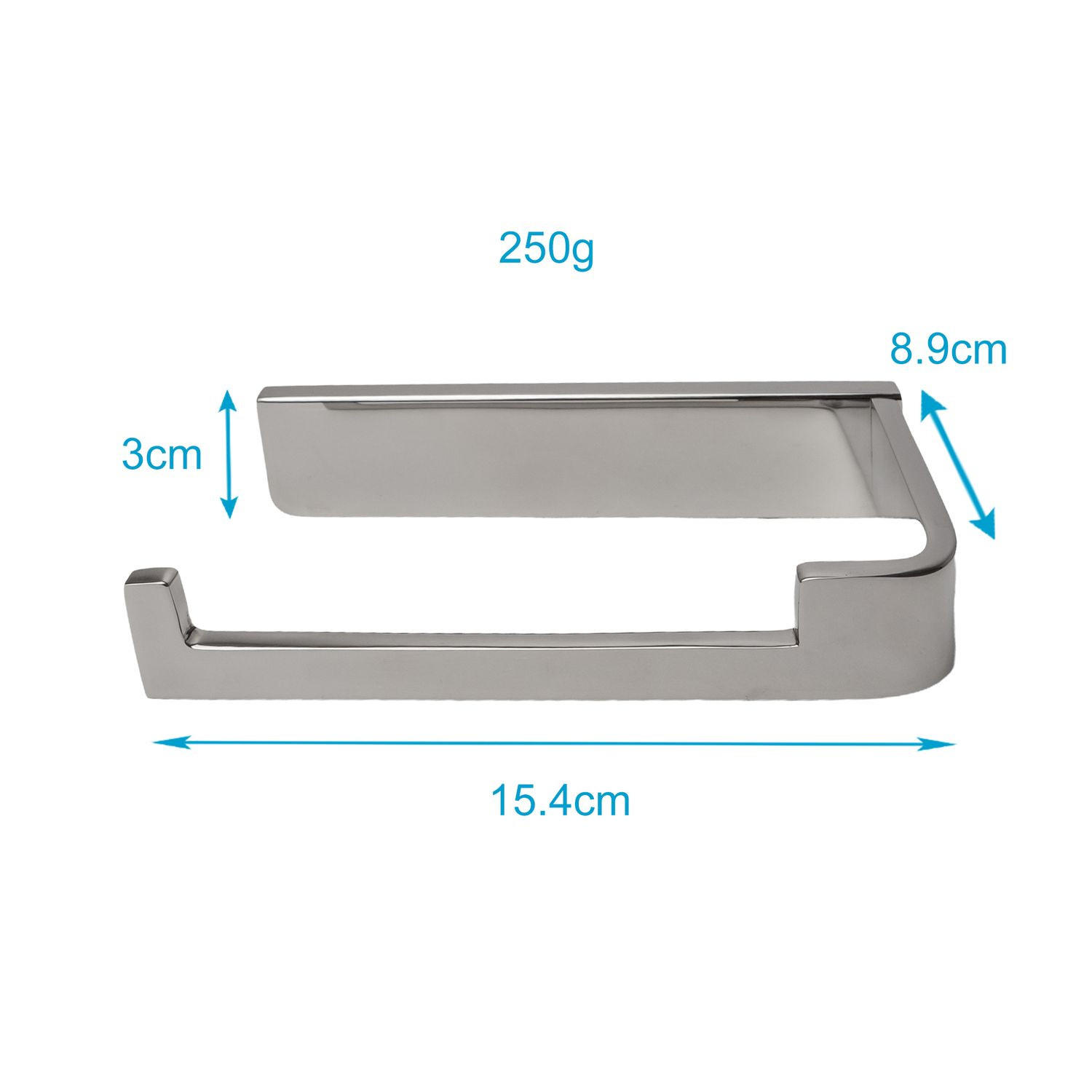 TOILETTENPAPIERHALTER ohne Ablage - Silberfarben, Metall (12/12/15cm) - Intirilife
