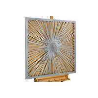METALLBILD Gold 80/80 cm - Silberfarben/Goldfarben, Metall (3/80cm) - KUNSTLOFT