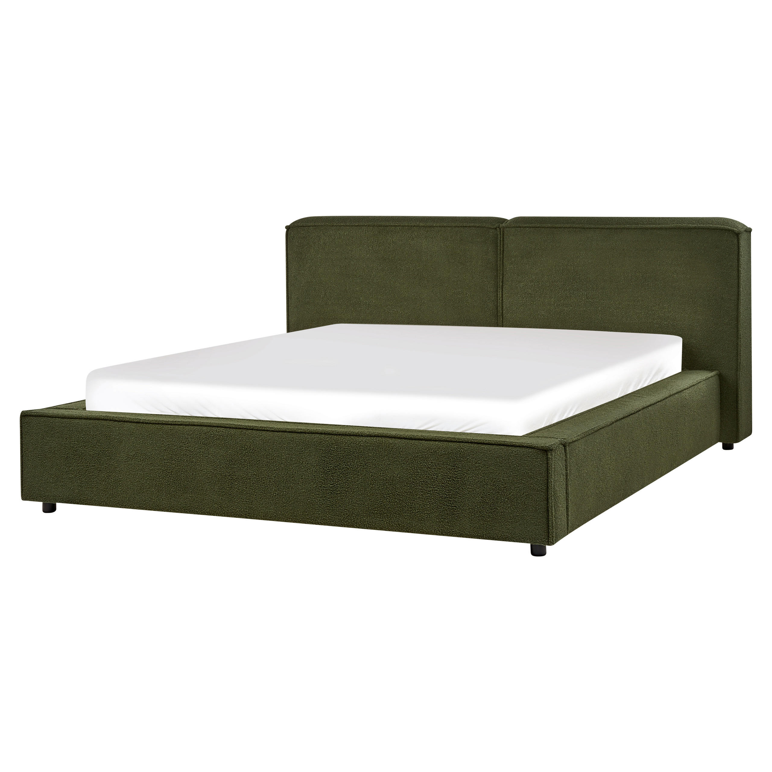 POLSTERBETT mit Lattenrost 160x200 cm Grün Linards - Grün, Textil (160/200cm) - Beliani