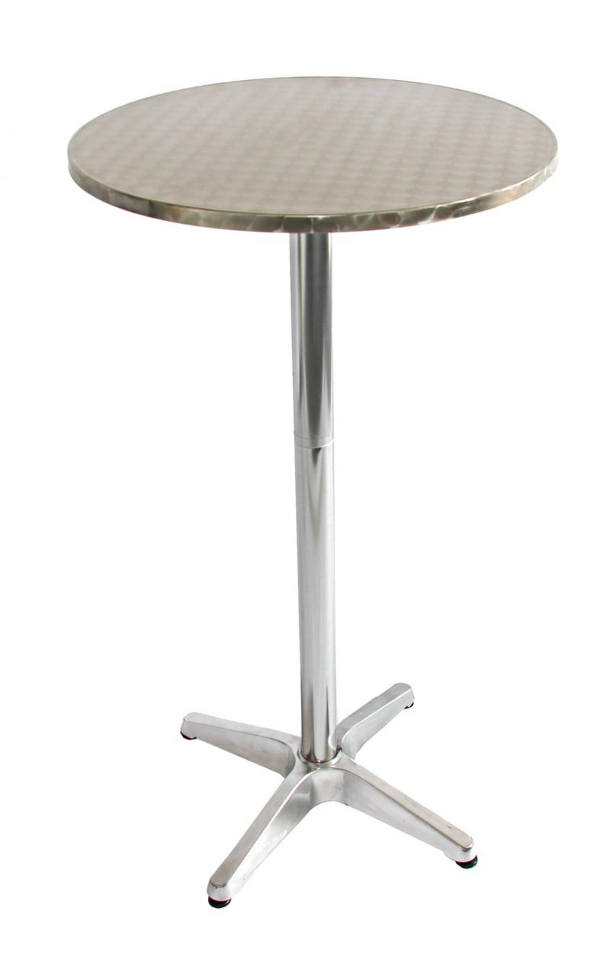 GARTENTISCH HxBxT 110x60x60cm Ø60cm Basismodell höhenverstellbar 70/110cm - Silberfarben, Metall (60/60/110cm) - CHEFGASTRO