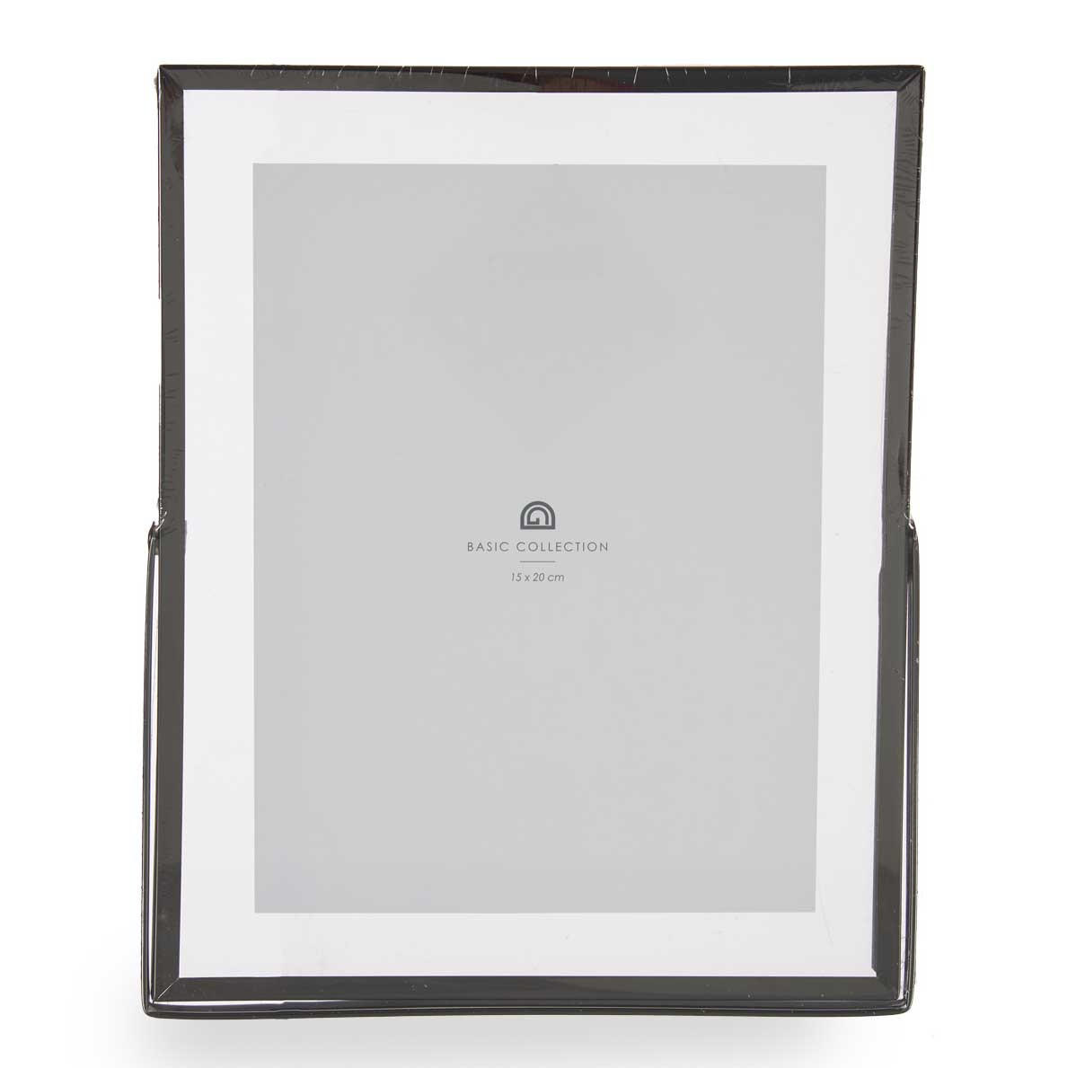 FOTORAHMEN Metall 15/20 cm - Schwarz, Metall (20.5/1/25.2cm) - Giftdecor