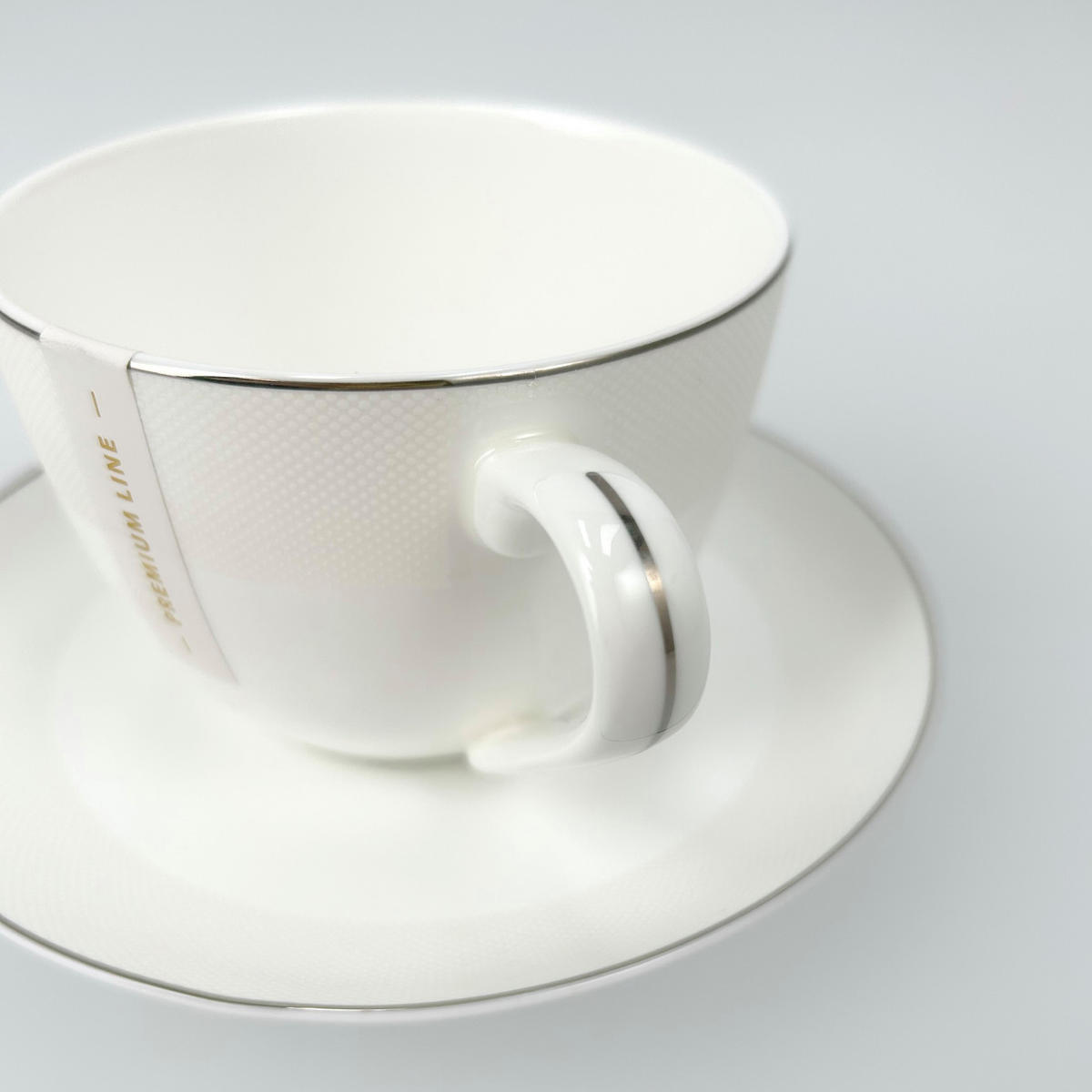 TASSE MIT UNTERTASSE Bast - Weiß, Keramik (0.25L) - home&you