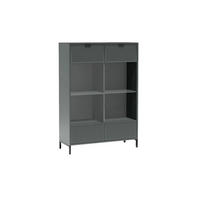 VITRINESCHRANK LINKA STYLES LS-08 - Dunkelgrün, Holzwerkstoff (105/150/41cm) - Meblini