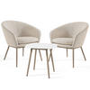GARTENMÖBELSET SOLIS Gartenlounge-Set, - Weiß, Textil/Metall - KONSIMO®
