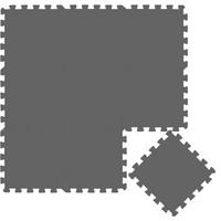 SPIELMATTE ab Null - 90/90/1 cm Puzzlematte Grau - Grau, Kunststoff (30/30cm) - Littletom